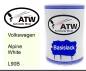 Preview: Volkswagen, Alpine White, L90B: 500ml Lackdose, von ATW Autoteile West.